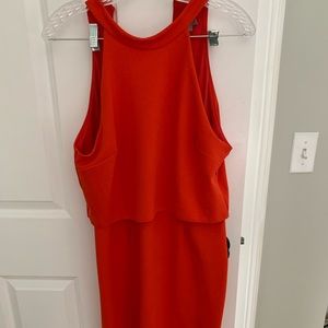 Red ASOS mini dress; size 8